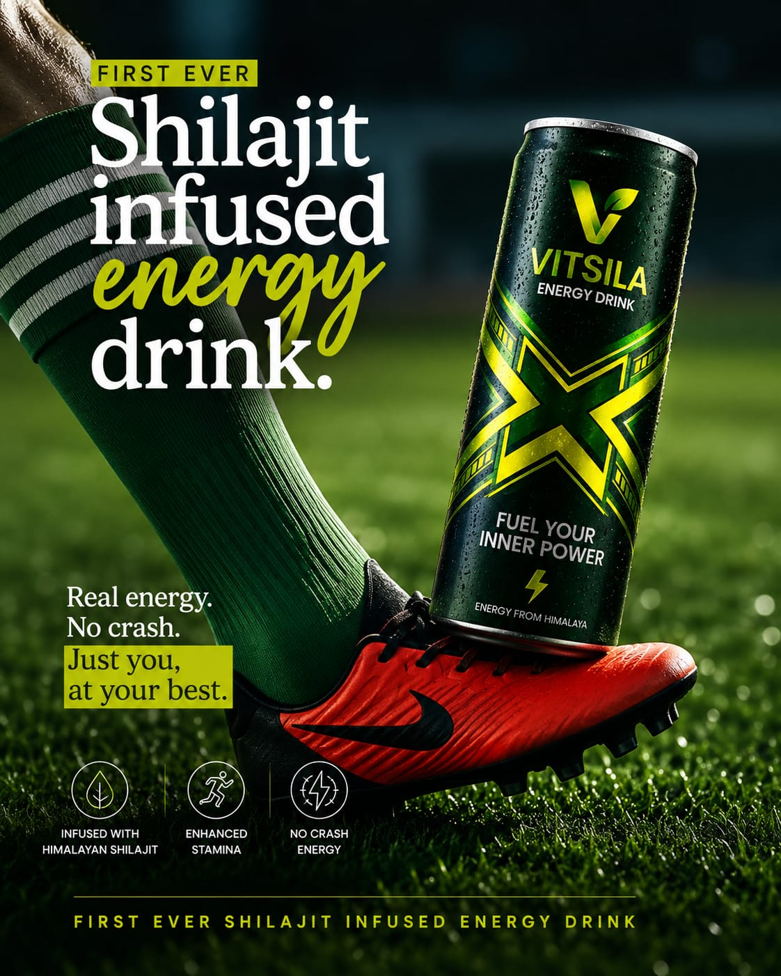 VITSILA football performance energy drink campaign